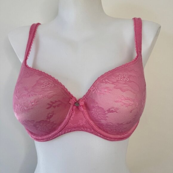 Victoria's Secret Other - Victoria's Secret Bra Body by Victoria Lined DemiPink Lace Soft Comfy Sz 36C